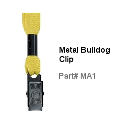 Waffle-Weave Dye-Sublimated Lanyard with Metal Crimp Metal Bulldog Clip (MA1)