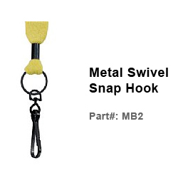 Waffle-Weave Dye-Sublimated Lanyard with Metal Crimp Metal Swivel Snap Hook (MB2)