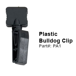 Smooth Nylon Lanyard with O-ring Attachment 1/2 Inch Plastic Bulldog Clip (PA1)