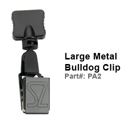 Smooth Nylon Lanyard with O-ring Attachment 1/2 Inch Large Metal Bulldog Clip (PA2)