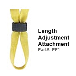 Smooth Nylon Lanyard with O-ring Attachment 1/2 Inch Length Adjustment Attachment (PF1)