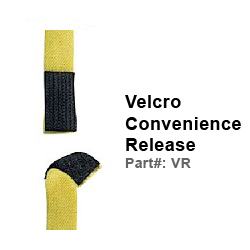Smooth Nylon Lanyard with O-ring Attachment 1/2 Inch Velcro Convenience Release (VR)