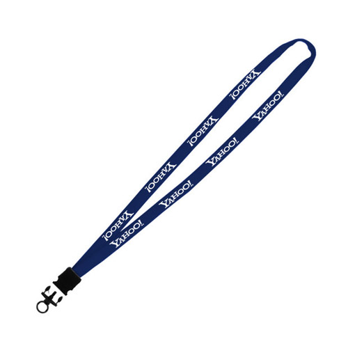 Stretchy Elastic Tube Lanyard with O-ring Attachment 3/8 Inch Navy