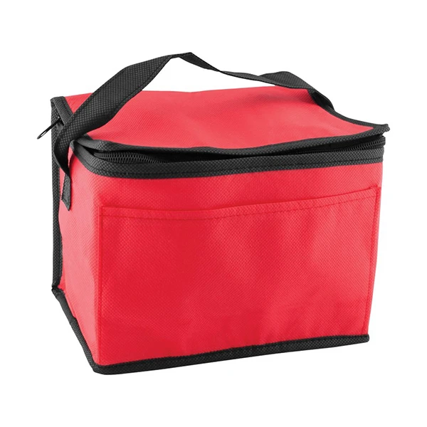 Non-Woven 6 Pack Cooler Bag Red