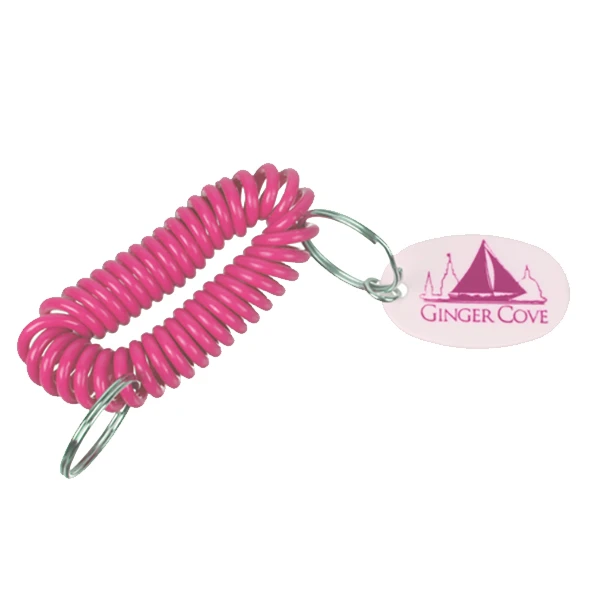 Bracelet Coil Keychains Pink