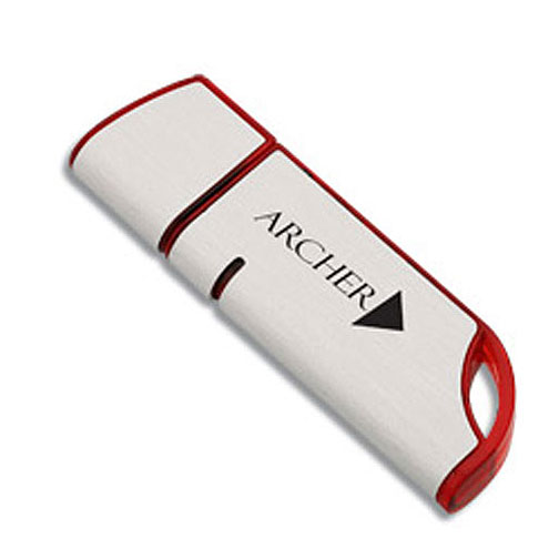 Jazzy Flash Drive Silver/Translucent Red