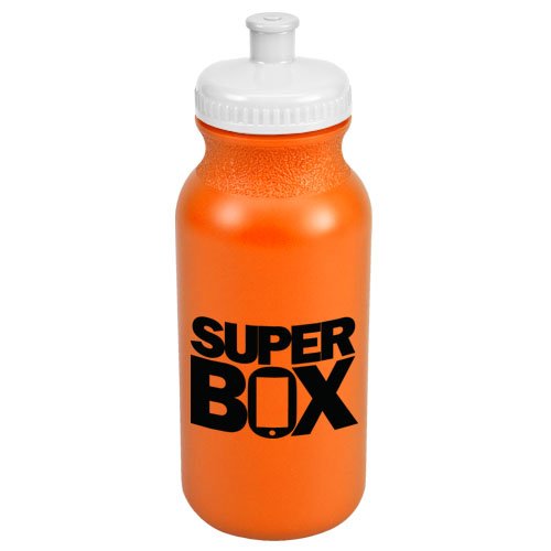 Bike Bottle BPA Free - Colors - 20 oz Orange/White