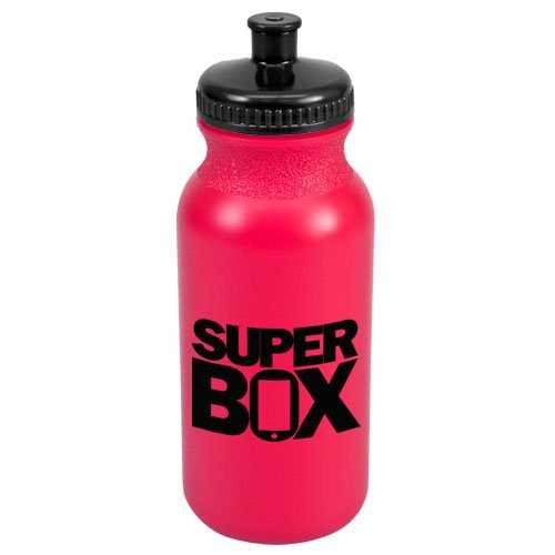 Bike Bottle BPA Free - Colors - 20 oz Hot Pink/Black