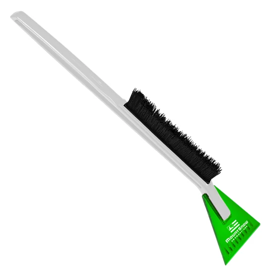 Deluxe Ice Scraper Snowbrush  Translucent Green/White