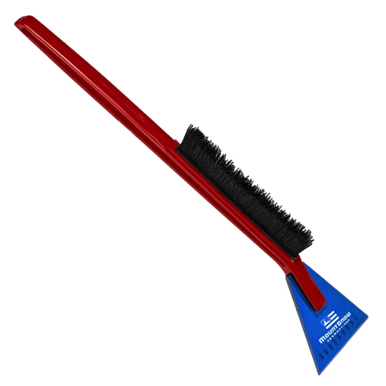Deluxe Ice Scraper Snowbrush  Translucent Blue/Red