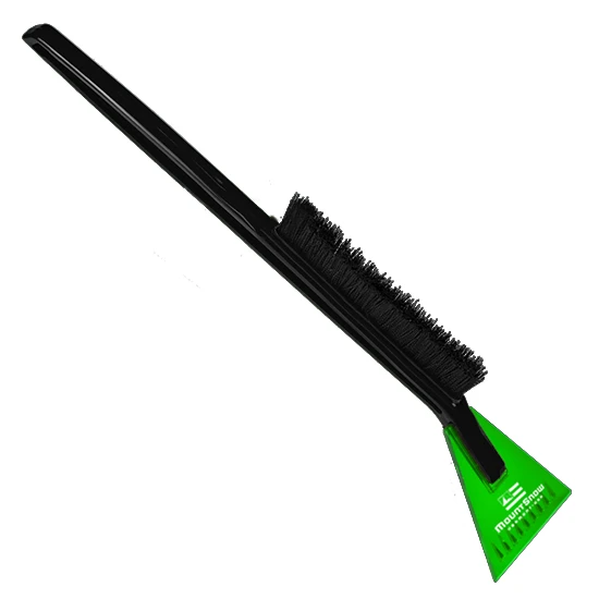 Deluxe Ice Scraper Snowbrush  Translucent Green/Black