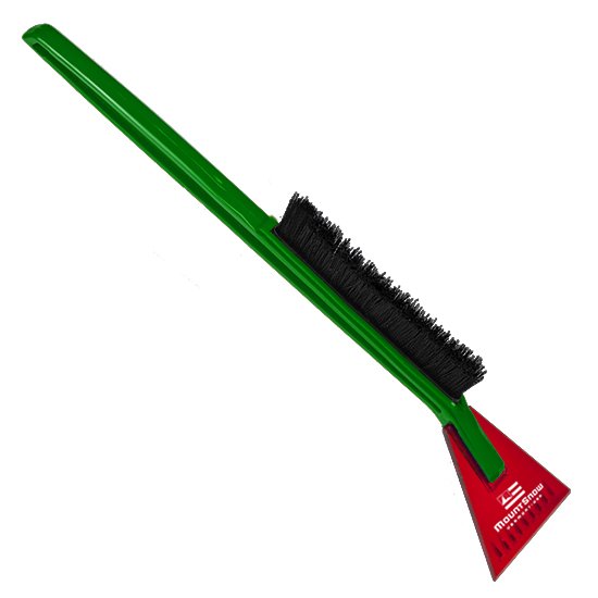 Deluxe Ice Scraper Snowbrush  Translucent Red/Dark Green