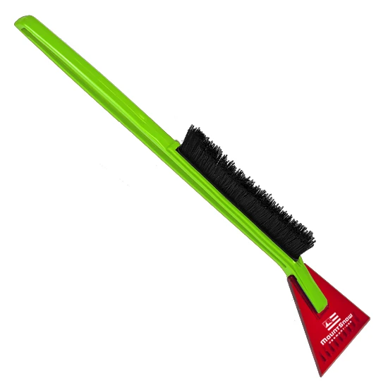 Deluxe Ice Scraper Snowbrush  Translucent Red/Lime Green
