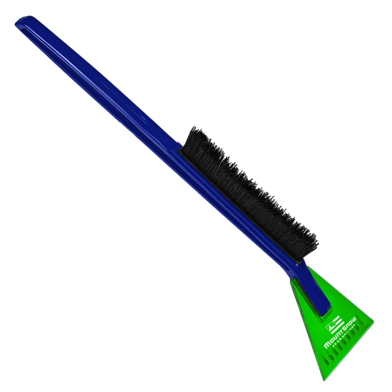 Deluxe Ice Scraper Snowbrush  Translucent Green/Royal Blue