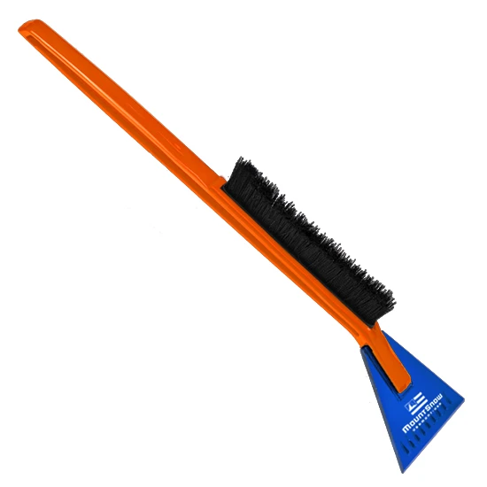 Deluxe Ice Scraper Snowbrush  Translucent Blue/Orange
