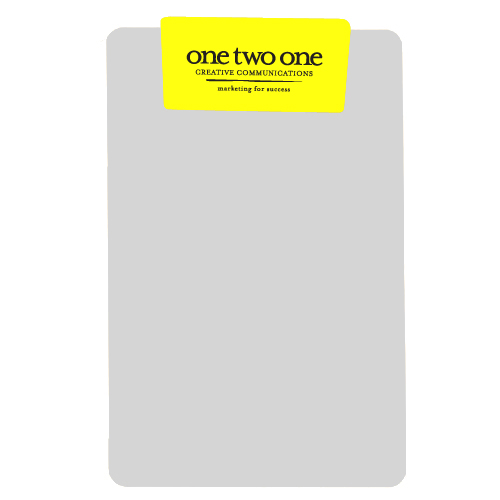 Transparent Clipboard with Jumbo Clip White/Yellow