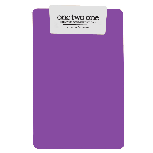 Transparent Clipboard with Jumbo Clip Violet/White