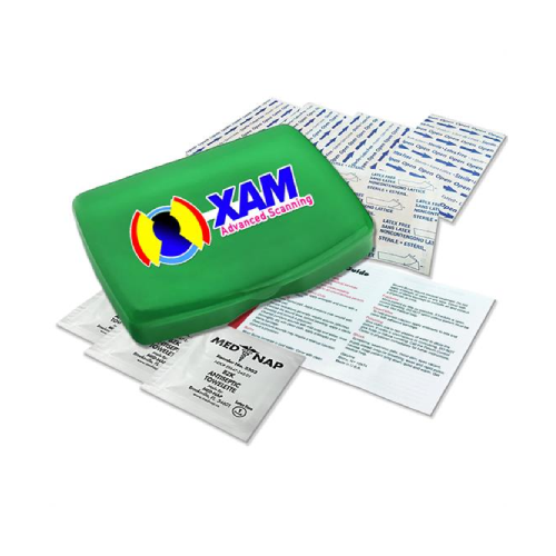 First Aid Kit with Digital Imprint Translucent Green