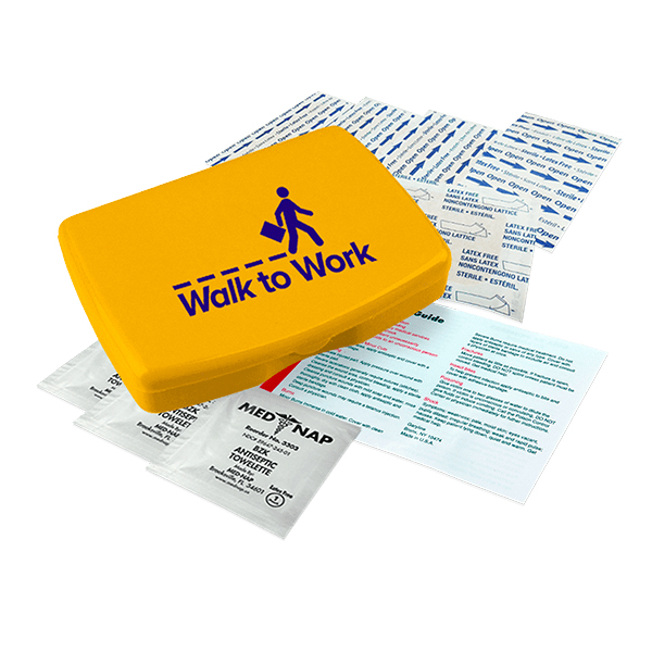 First Aid Kit with Digital Imprint Yellow