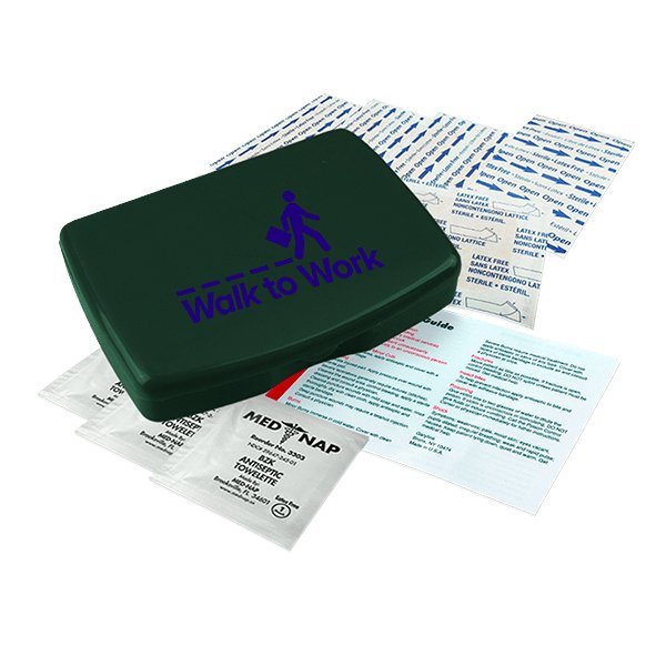 First Aid Kit with Digital Imprint Dark Green