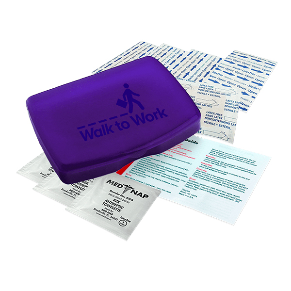 First Aid Kit with Digital Imprint Purple