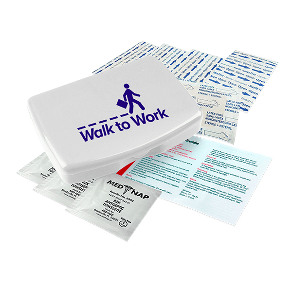 First Aid Kit with Digital Imprint White