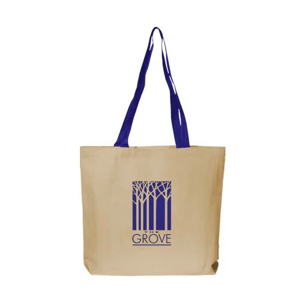 Skiff Gusseted Canvas Tote Blue