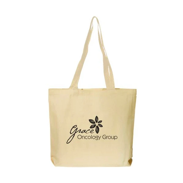 Skiff Gusseted Canvas Tote Natural