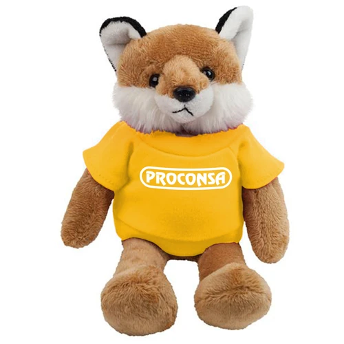 Fox Mascot Stuffed Animal T-Shirt-Yellow