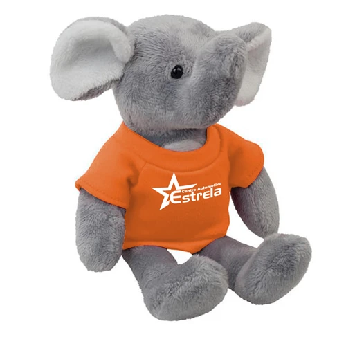 Elephant Mascot Stuffed Animal T-Shirt-Orange