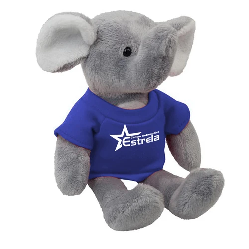 Elephant Mascot Stuffed Animal T-Shirt-Royal