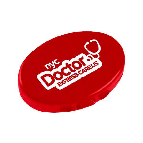 Oval Pillcase Red