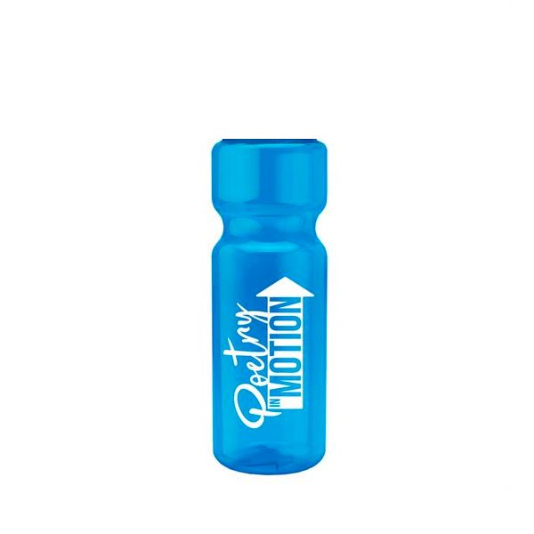 Transparent Custom Color Bottle - 28oz - BPA Free Translucent Blue