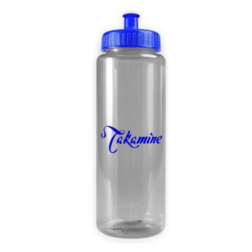Transparent Color Bottle - 32 oz - BPA Free Clear/Blue