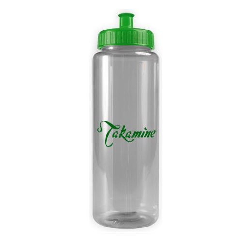 Transparent Color Bottle - 32 oz - BPA Free Clear/Green