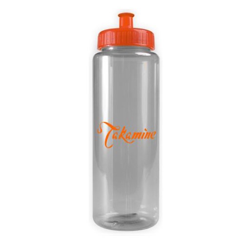 Transparent Color Bottle - 32 oz - BPA Free Clear/Orange