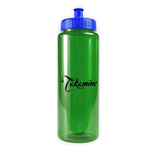 Transparent Color Bottle - 32 oz - BPA Free Translucent Green/Blue