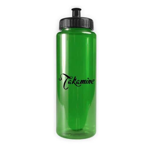 Transparent Color Bottle - 32 oz - BPA Free Translucent Green/Black