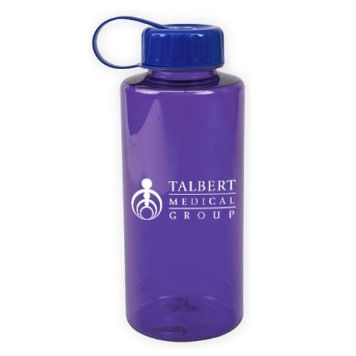 Poly-Pure Mountain Bottle - BPA Free - 36 oz. Translucent Violet/Blue
