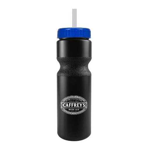 Journey Bike Bottle w/ Straw - BPA Free Black/Royal Blue