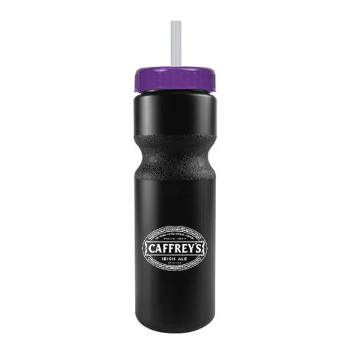 Journey Custom Bike Bottle w/ Straw - BPA Free Black/Violet