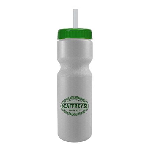 Journey Bike Bottle w/ Straw - BPA Free Granite/Green