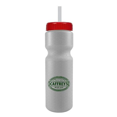 Journey Bike Bottle w/ Straw - BPA Free Granite/Red