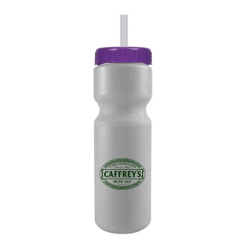 Journey Bike Bottle w/ Straw - BPA Free Granite/Violet