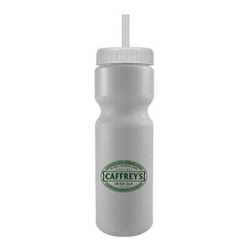 Journey Custom Bike Bottle w/ Straw - BPA Free Granite/White