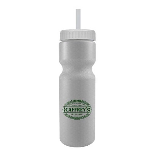 Journey Bike Bottle w/ Straw - BPA Free Granite/White