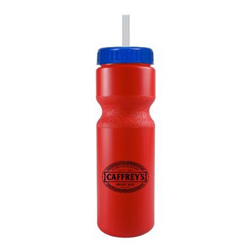 Journey Bike Bottle w/ Straw - BPA Free Red/Royal Blue