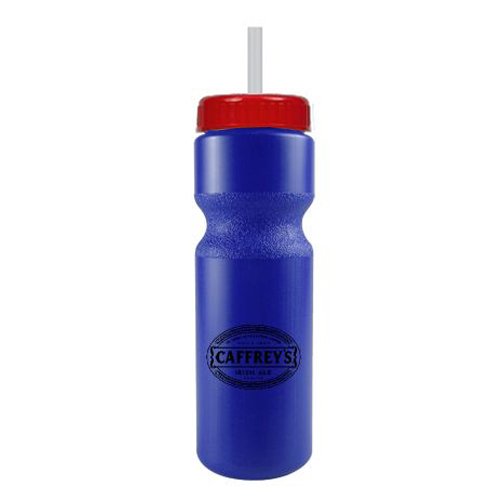 Journey Bike Bottle w/ Straw - BPA Free Royal Blue/Red