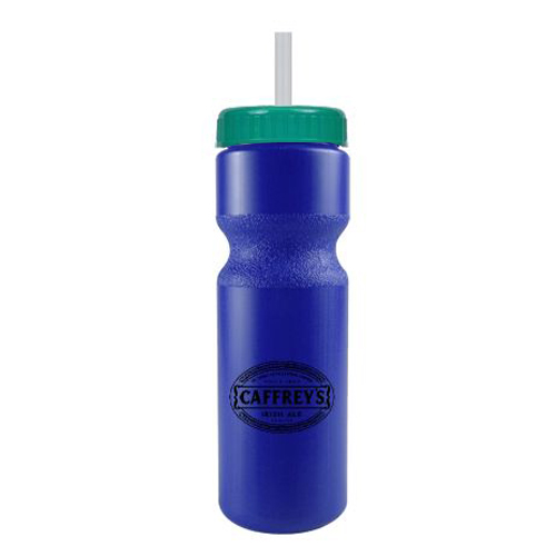 Journey Custom Bike Bottle w/ Straw - BPA Free Royal Blue/Teal