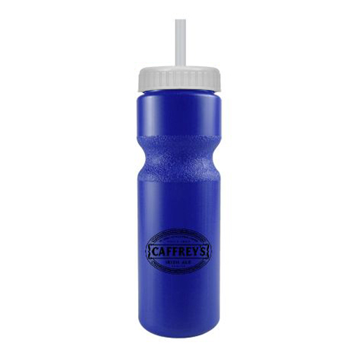 Journey Custom Bike Bottle w/ Straw - BPA Free Royal Blue/White